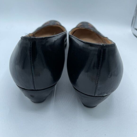 Vintage SALVATORE FERRAGAMO Leather Pump 10 - Picture 4 of 16